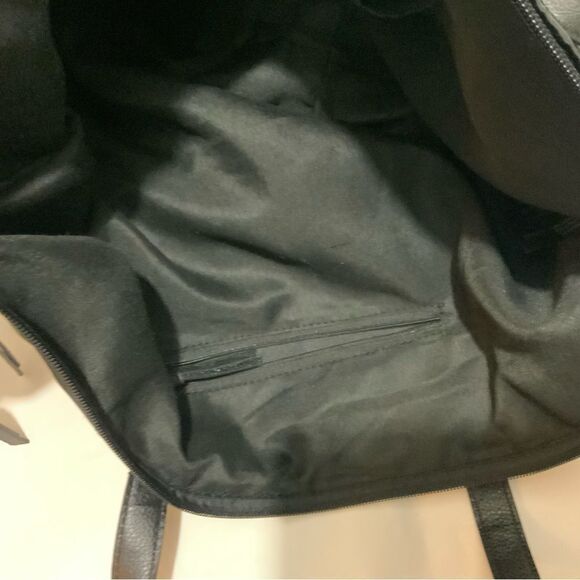 Botkier New York Bond Black Nylon XL Tote Vegan Leather Trim Zip Top Shoulder - Picture 10 of 13